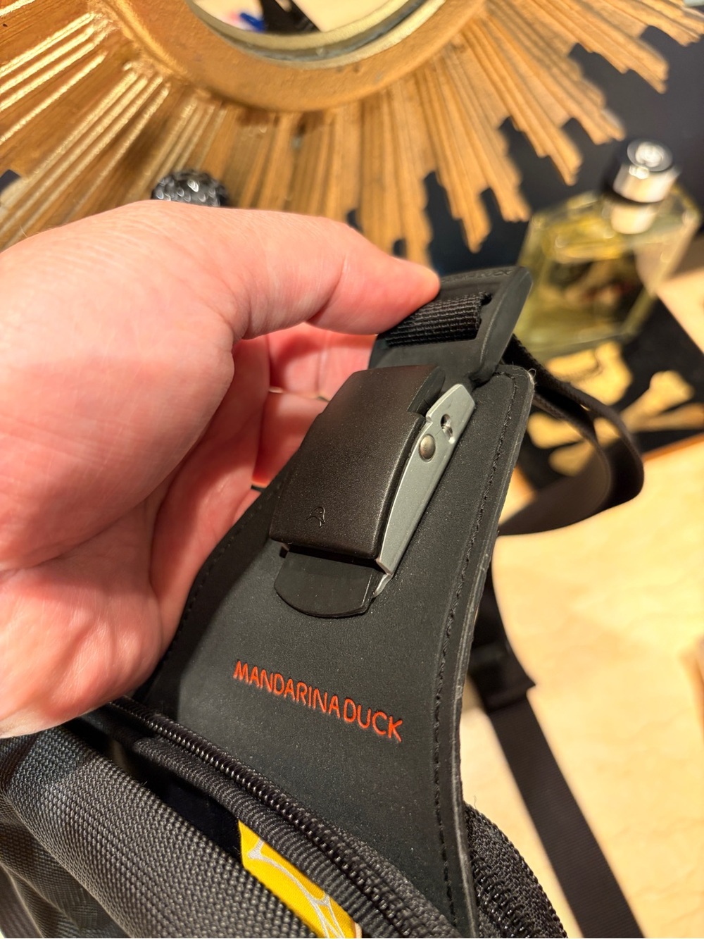 Mandarina Duck Black Crossbody Sling Bag - Picture 9 of 10